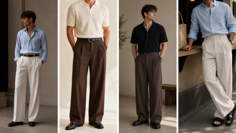 15 Wide-Leg Trousers Outfit Ideas for Men